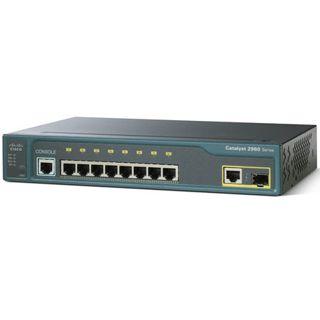 Cisco Catalyst 2960 8-Port 10/100 Ethernet Switch, 1 T/SFP LAN