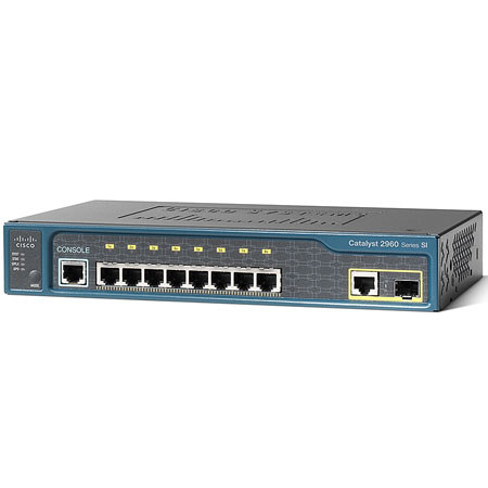 Cisco Catalyst 2960 8-Port 10/100 Ethernet Switch, 1 T SFP LAN Lite