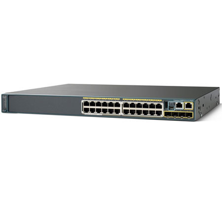 Cisco Catalyst 2960S 24-Port GIGA PoE 370W Ethernet Switch, 4 x SFP LAN