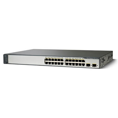 Cisco Catalyst 3750V2 24 Port 10/100 Ethernet Switch, 2 SFP Enhanced Image