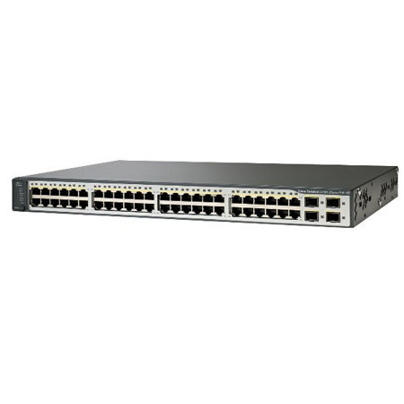 Cisco Catalyst 3750V2 48 Port 10/100 PoE Ethernet Switch, 4 SFP Enhanced Image