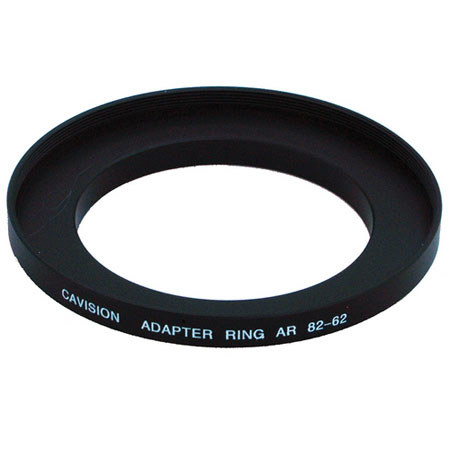 Cavision Thin Step-Up Ring, Front 82mm Thread (85mm OD), Rear 62mm Thread