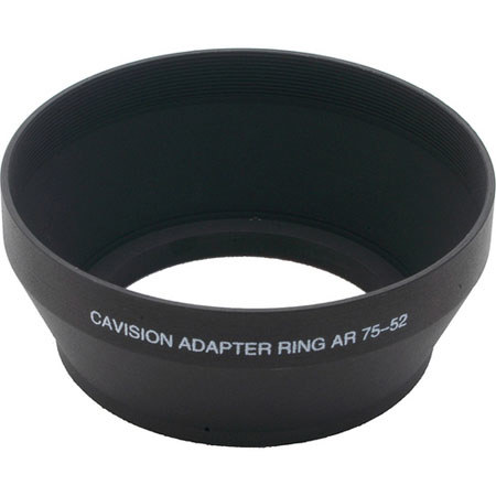Cavision Conical Step-Up Ring, Front 75mm OD, Rear 52mm Thread, Depth 35mm