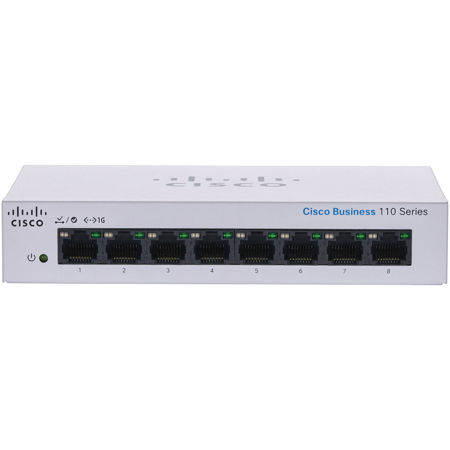 Cisco 110 Series CBS110-8T-D 8-Port Gigabit Ethernet Unmanaged Switch