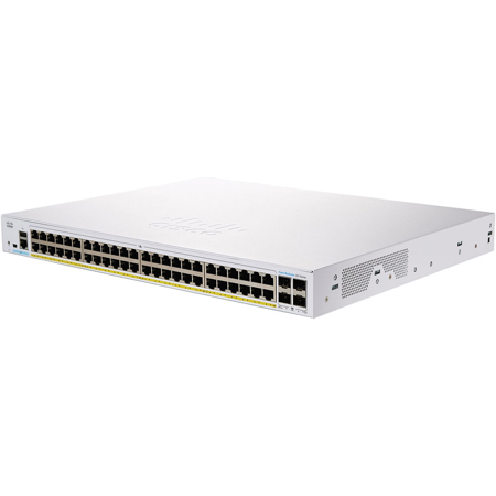 Cisco CBS350-48P-4X 48-Port Gigabit PoE+ Managed Network Switch with SFP+