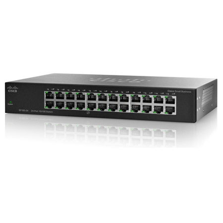 Cisco SF100-24 24-Port Non-Managed Switch with QoS