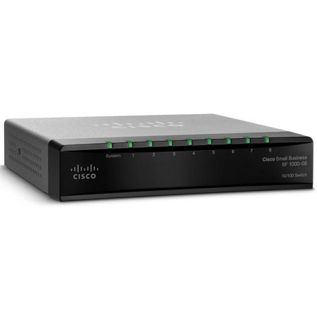 Cisco SF100D-08P 8-Port 10/100 PoE Desktop Switch
