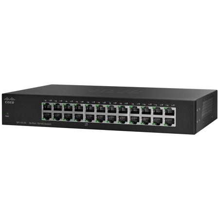 Cisco SF112-24 24-Port 10/100 Rack-Mountable 1U Unmanaged Switch with Gigabit Uplinks
