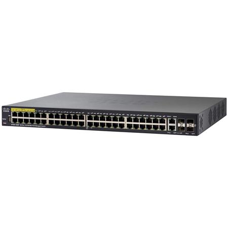Cisco SF350-48MP 48 Port 10/100 PoE+ Managed Switch, 740W Power Budget