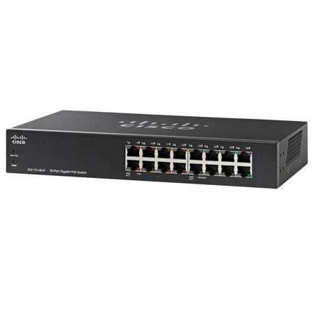 Cisco SG110-16HP 16-Port PoE Desktop/Rack Mountable Unmanaged Gigabit Switch