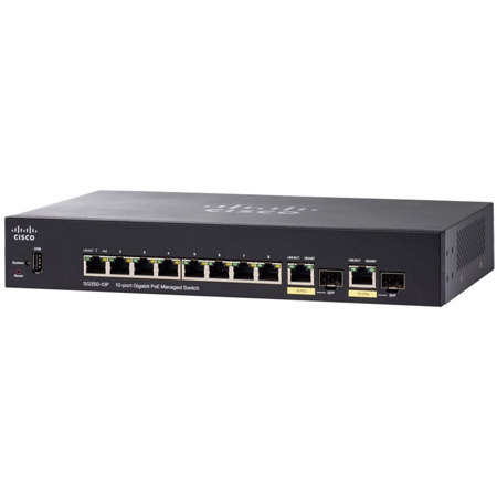 Cisco SG350-10 10 Port 10/100/1000 Gigabit Managed Switch
