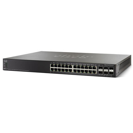 Cisco SG500X-24 24-Port Gigabit 4-Port 10-Gigabit Stackable Managed Switch