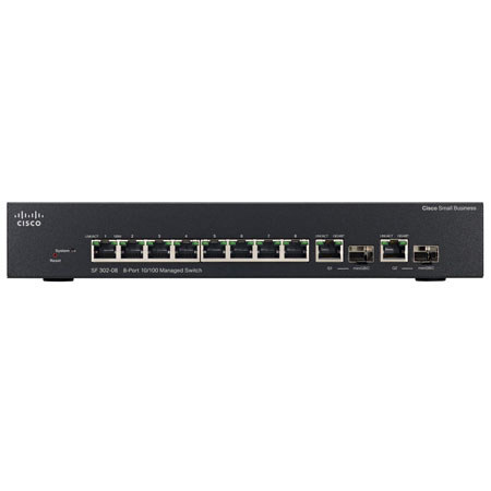 Cisco SF302-08 8-Port 10/100 Managed Switch