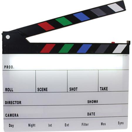 Cavision Next-Generation Clapper Slate with LED Light and Color Clap Sticks