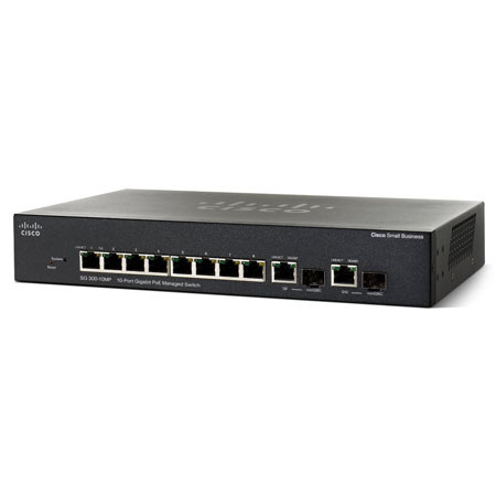 Cisco SG300-10MP 10-Port Gigabit Max PoE Managed Switch