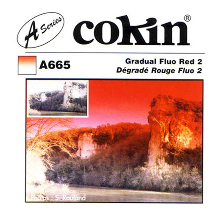 Cokin A665 R2 - Graduated Fluorescent Red Filter - Hard Edge, 2-Stop, A-Series