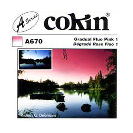 Cokin A670 P1 - Graduated Fluorescent Pink Filter - Hard Edge, 1-Stop, A-Series