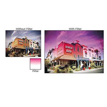 Cokin A671 P2 - Graduated Fluorescent Pink Filter - Hard Edge, 2 2/3-Stop, "A"