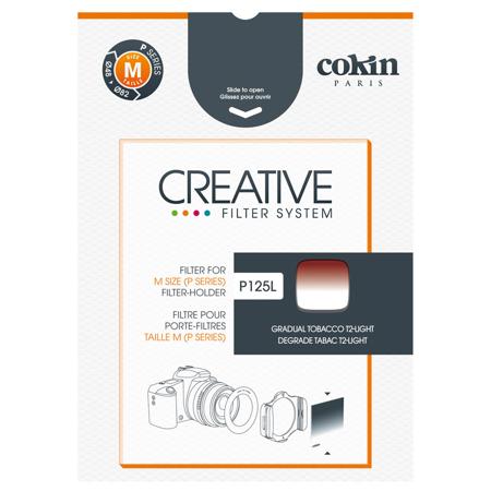 Cokin P125L T2 - Graduated Tobacco Light Filter - Hard Edge, 2-Stops, P-Series