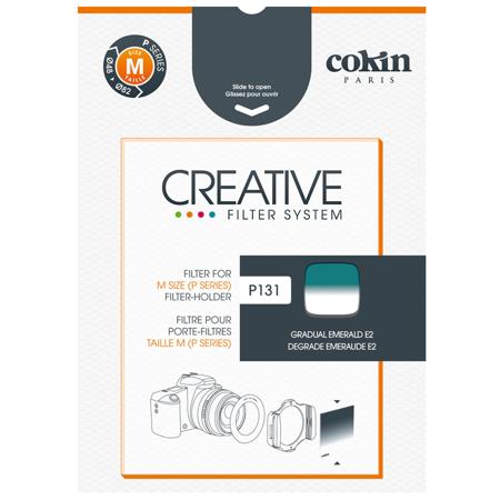 Cokin P131 E2 - Graduated Emerald Filter - Hard Edge, 3-Stops, P-Series
