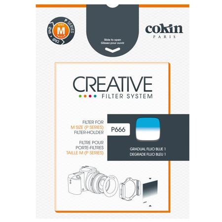 Cokin P666 B1 - Graduated Fluorescent Blue Filter - Hard Edge, 1 2/3-Stops, "P"