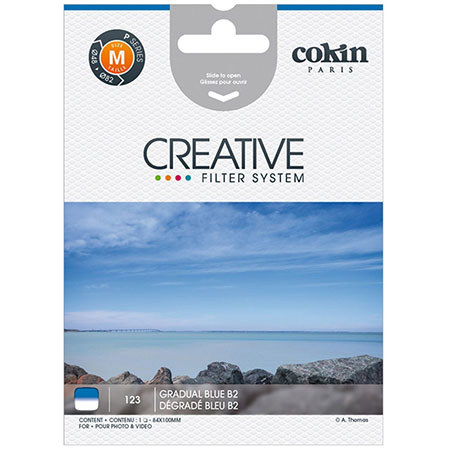 Cokin XP123 B2 - Graduated Blue Filter - Hard Edge, 2-Stops, X-Pro Series