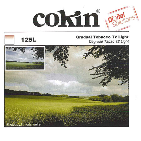 Cokin XP125L T2 - Graduated Tobacco Light Filter - Hard Edge, 2-Stops, XP-Series