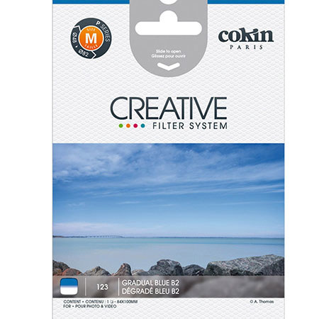 Cokin Z123 B2 - Graduated Blue Filter - Hard Edge, 2-Stops, Z-Pro Series