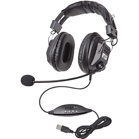 Califone 3068MUSB CT Wired Closed-Back Over-Ear Stereo USB Headset, Black