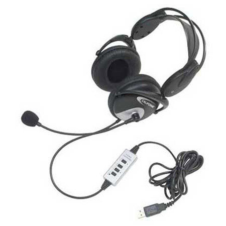 Califone 4100-USB Stereo Headset with USB Plug, Windows and Mac Compatible