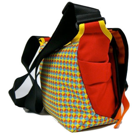 Crumpler 6 Million Dollar Home Shoulder Bag, LTD Edition, Lt.Blue Dot/Orange/Red