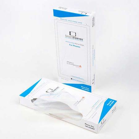 ClearBags Antimicrobial SmartSleeves for Phones, Medium, 100-Pack