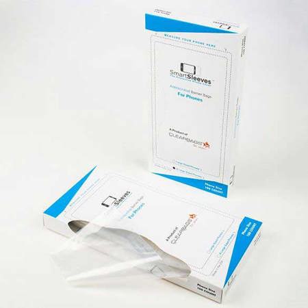ClearBags Antimicrobial SmartSleeves for Phones, X-Large, 100-Pack