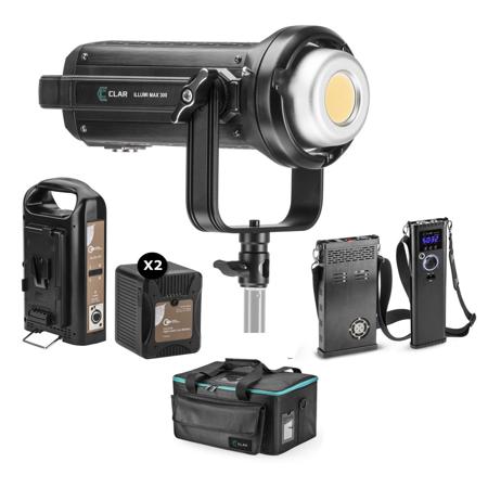 CLAR Illumi Max 300 High Power 5600K LED Light Kit With 2 Batteries & Charger