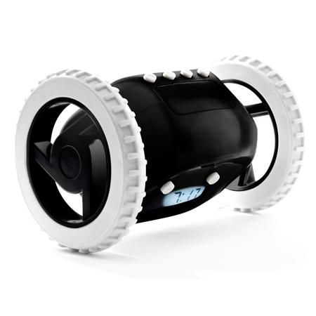 Clocky Runaway Alarm Clock on Wheels, Black