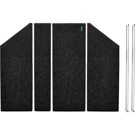 ClearSonic LidPac 5-4, Includes STC5, STC512 SORBER Center Lid Section, 2x STS5 SORBER Side Lid Section and 2x Standard 2-Section Support Bar, Dark Gray