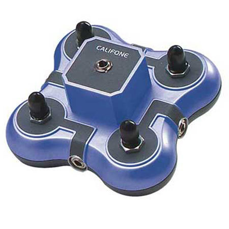 Califone 1114BL 4-Position Mini Stereo Jackbox, Blue