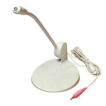 Califone AX-12 Adjustable Desktop Computer Microphone with 3.5mm Mini Plug