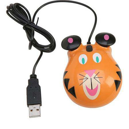 Califone Animal-Themed Computer Mouse, Tiger
