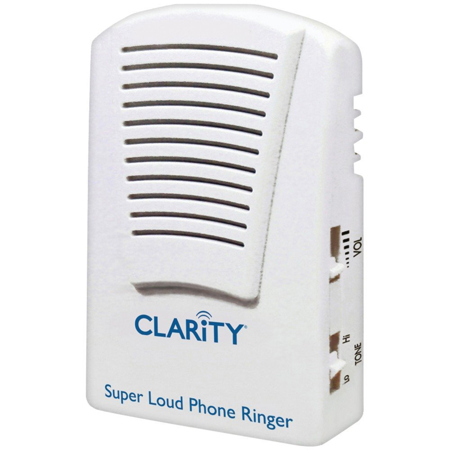 Clarity SR100 Super Loud Phone Ringer, White