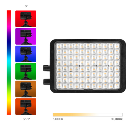 CLAR Venus 5" On-Camera RGBAW LED Light Kit