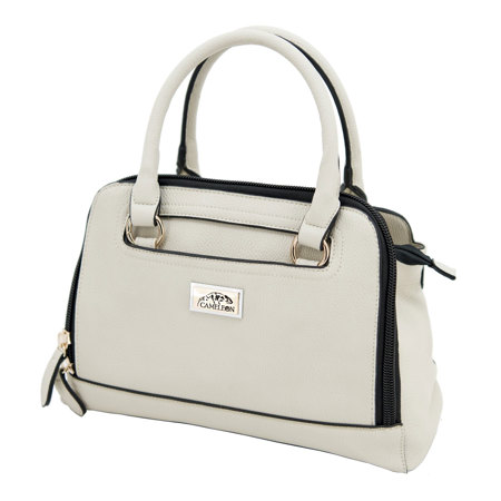 Cameleon Belladonna Handbag with Concealed Carry Compartment,Creme Vegan Leather