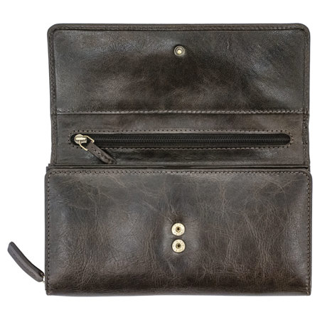 Cameleon Thalia Wallet / Clutch Bag, Black Leather