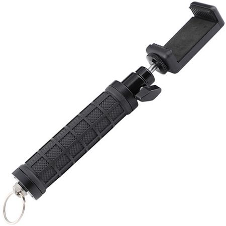 CAMVATE Rubber Handle Grip with Smartphone Holder and Mini Ball Head Mount