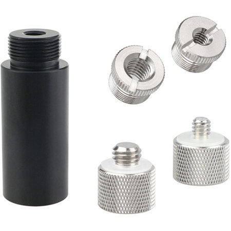 CAMVATE 2" Micro Rod with 5/8"-27 Female to 5/8"-27 Male Thread & Screw Adapters