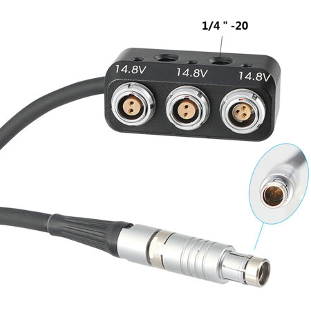 CAMVATE One RS 3-Pin Male to Two 0B 2-Pin & One RS 3-Pin Female Splitter Cable