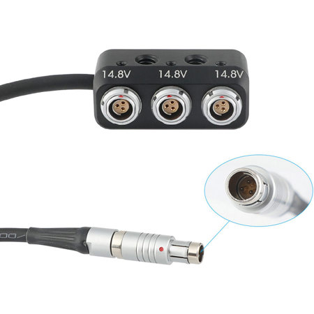 CAMVATE One RS 3-Pin Male to Three RS 3-Pin Female Power Splitter Cable