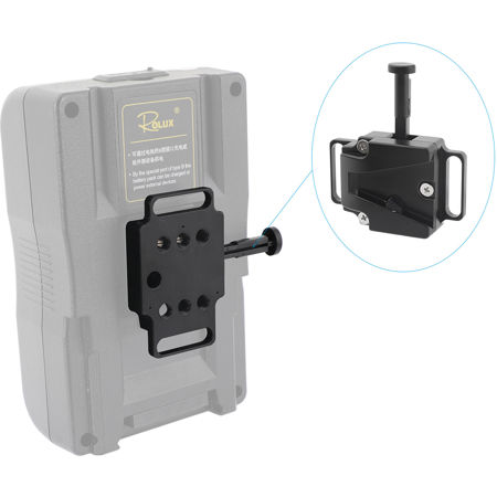 CAMVATE V-Lock Base Station Adapter with 1/4" Mounts and Grooves