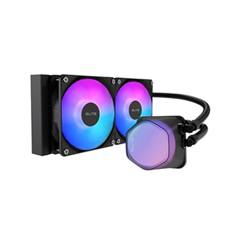 CoolerMaster Elite Liquid 240 240mm ARGB CPU Liquid Cooler, Black