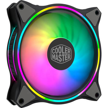 CoolerMaster MasterFan MF120 Halo 120mm ARGB Fan + Controller, Black, 3-Pack